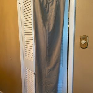 2 pair of east5th Secretly SLENDER slacks. One tan and one black pinstripe.